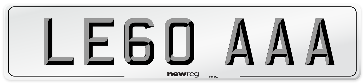 LE60 AAA Number Plate from New Reg